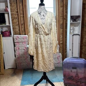 SHEIN Cream Midi Dress